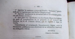 aprobacion de la traza del pueblo de Mar del Plata 18 de Junio de 1874